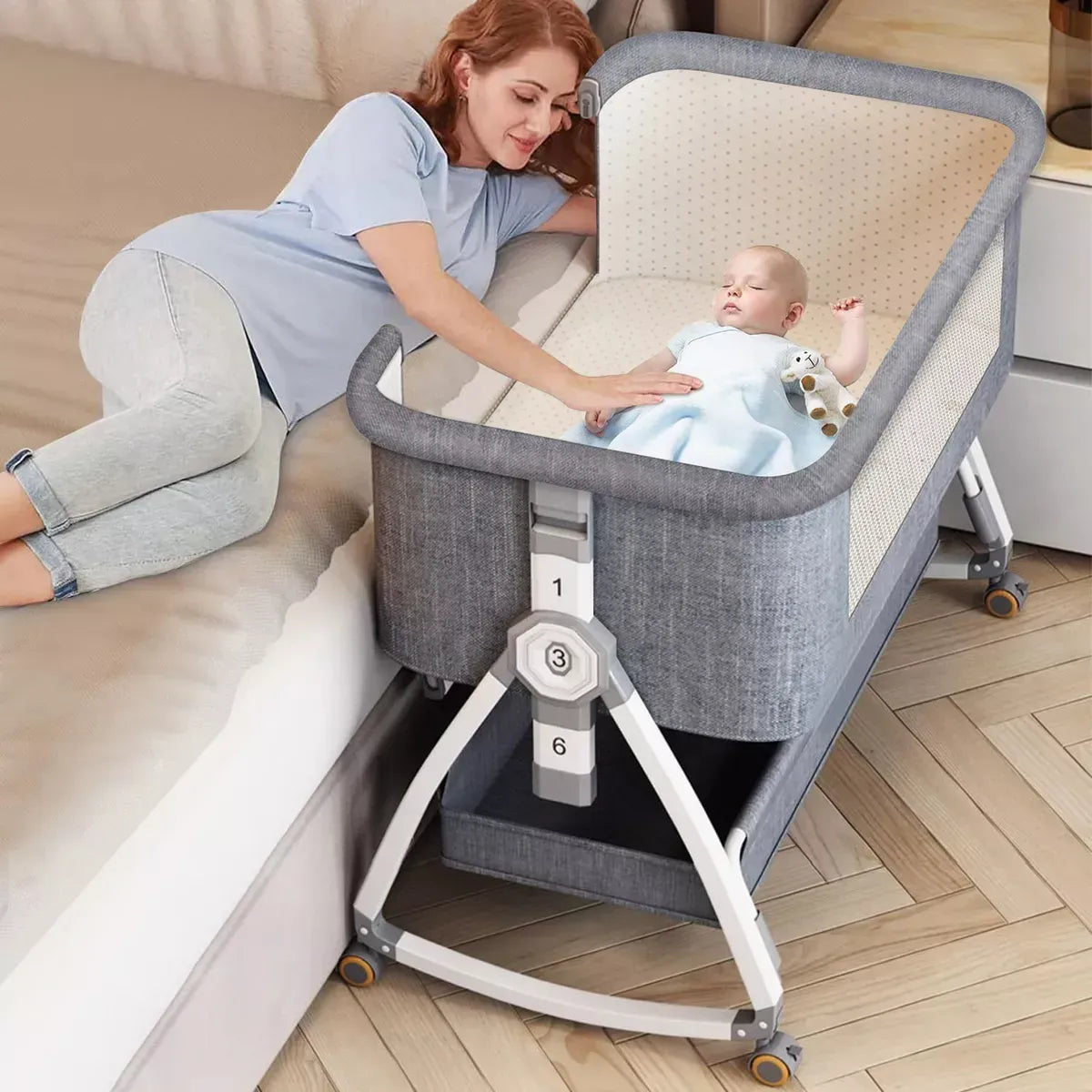 Cuna Plegable Ptaviv Con Mosquitero Y Colchón